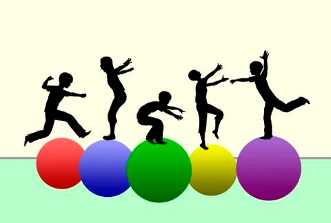 Developing Motor Skills Stock Illustration