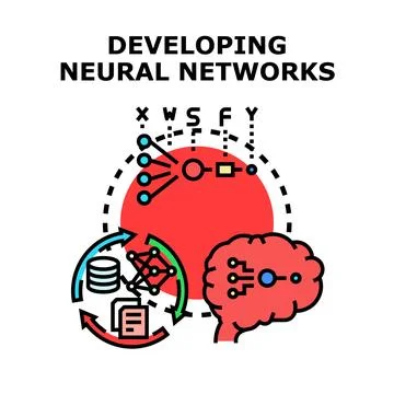 Developing neural networks for artificial intelligence systems Stock Illustration