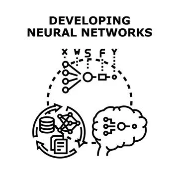 Developing neural networks for artificial intelligence systems Stock Illustration