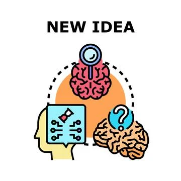 Developing new idea concept and creative thinking process 스톡 일러스트
