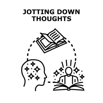Developing new ideas and creative thinking process 库存插图