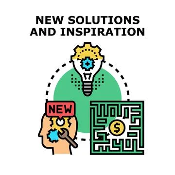 Developing new ideas for business success and innovation 库存插图