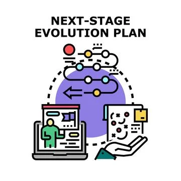 Developing next stage evolution plan for business growth Stock Illustration