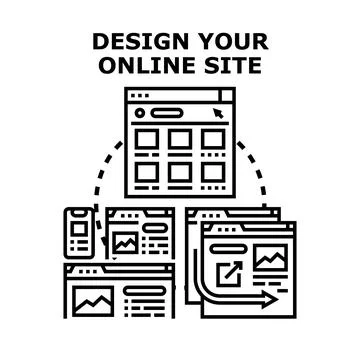 Developing online website landing page user experience イラスト素材
