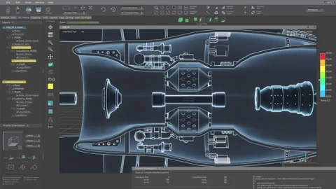Developing Parts 3d Models To Assemble Industrial Machine Engine Prototype Stock Footage 268986262