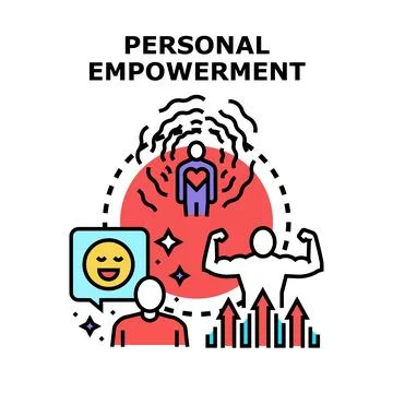 Developing personal empowerment and self growth with confidence Stock Illustration