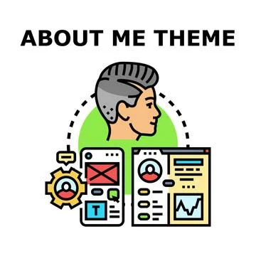 Developing personal online profile page concept 스톡 일러스트