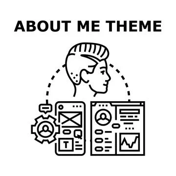 Developing personal online profile page concept Stock-Illustration