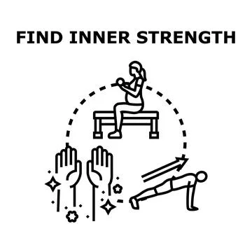 Developing personal strength through exercise and wellness training Stock Illustration