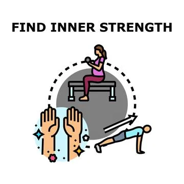Developing personal strength through exercise and wellness training Stock Illustration