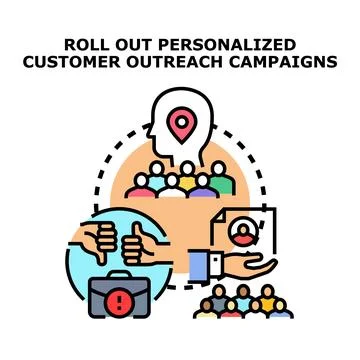 Developing personalized customer relationship management strategies Illustrazione stock