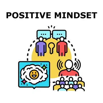 Developing positive mindset and communication skills Stock Illustration