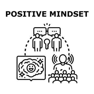 Developing positive mindset and communication skills Stock Illustration