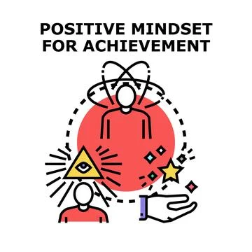Developing a positive mindset for personal achievement and growth Stock Illustration
