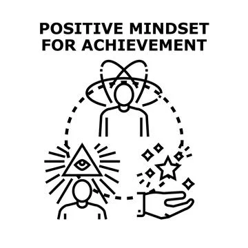 Developing a positive mindset for personal achievement and growth Stock Illustration