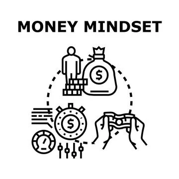 Developing a positive money mindset for financial growth Stock Illustration