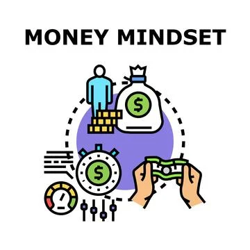 Developing a positive money mindset for financial growth Stock Illustration