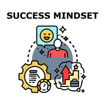 Developing a positive success mindset for business growth Stock Illustration
