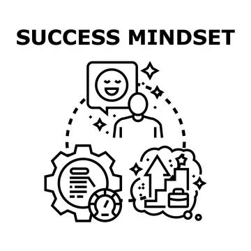 Developing a positive success mindset for business growth Stock Illustration