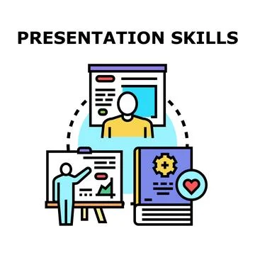 Developing presentation skills for effective public speaking Stock Illustration