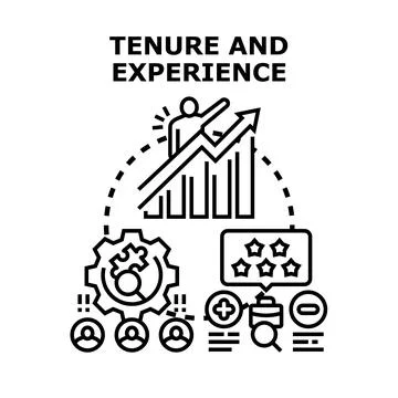 Developing professional experience and career growth concept Stock Illustration