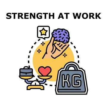 Developing professional strength, knowledge, and work life balance Stock Illustration