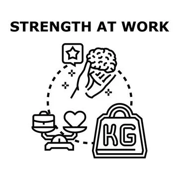 Developing professional strength, knowledge, and work life balance 库存插图
