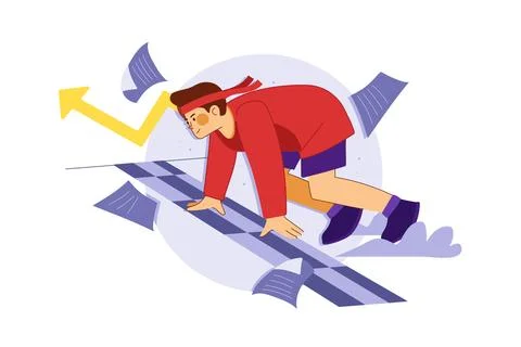 Developing professional success Stock Illustration