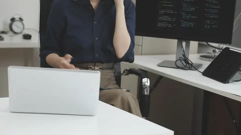 Developing programmer Team Development Website design and coding technologi.. Stock Footage 309836883