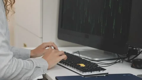 Developing programmer Team Development Website design and coding technologi.. Stock Footage 309836969