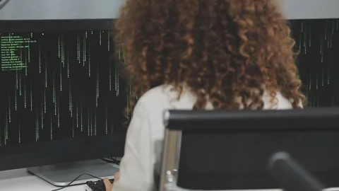 Developing programmer Team Development Website design and coding technologi.. Stock Footage 309836988