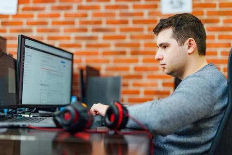 Developing programming and coding technologies. Website design.  Stock-Fotos