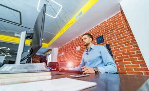 Developing programming and coding technologies. Website design. Stock Photos