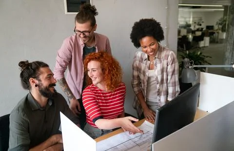 Developing programming and coding technologies. Programmer working in a software Stock-Fotos