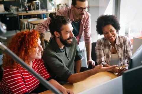 Developing programming and coding technologies. Programmer working in a sof.. Stock-Fotos