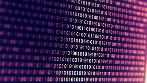 Developing programming binary code. Abstract Binary Software Programming Code. Stock Photos