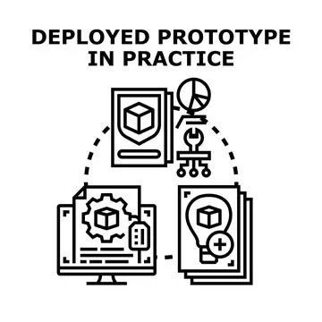 Developing prototype concept and deployment process Stock Illustration