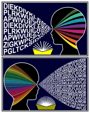 Developing Reading Skills Stock Illustration