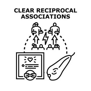 Developing reciprocal associations and mutual connections Stock Illustration