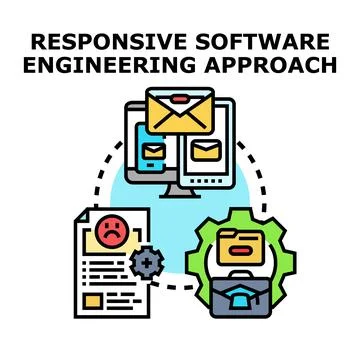 Developing responsive software engineering approach creating website applic.. イラスト素材