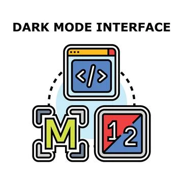 Developing responsive user interface for dark mode Иллюстрация