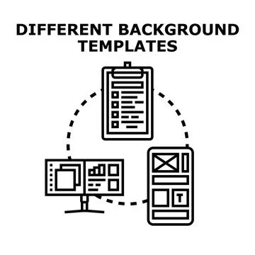 Developing responsive web templates for different devices Иллюстрация