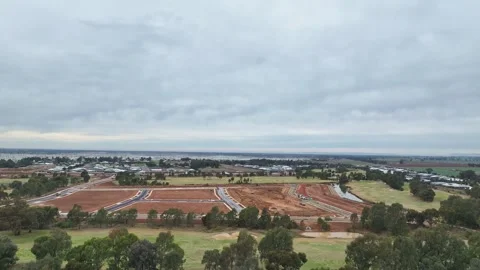 Developing Silverwoods housing estate in Yarrawonga Stock Footage 278300733