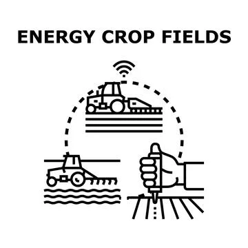 Developing smart energy crop fields agriculture management Stock Illustration
