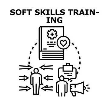 Developing soft skills in business communication training Stock Illustration