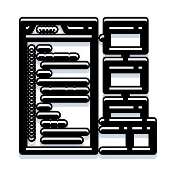 Developing software code algorithm data structure programming Stock Illustration