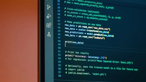 Developing Software Code Displayed on a Computer Screen for Programming 库存影片 331164882