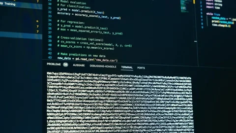 Developing Software Code Displayed on a Computer Screen for Programming 库存影片 331165056