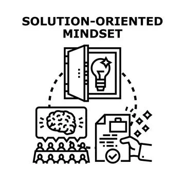 Developing a solution oriented mindset for business challenges Illustrazione stock