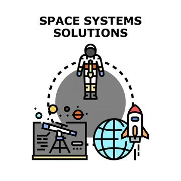 Developing space systems solutions for cosmic exploration Stock-Illustration